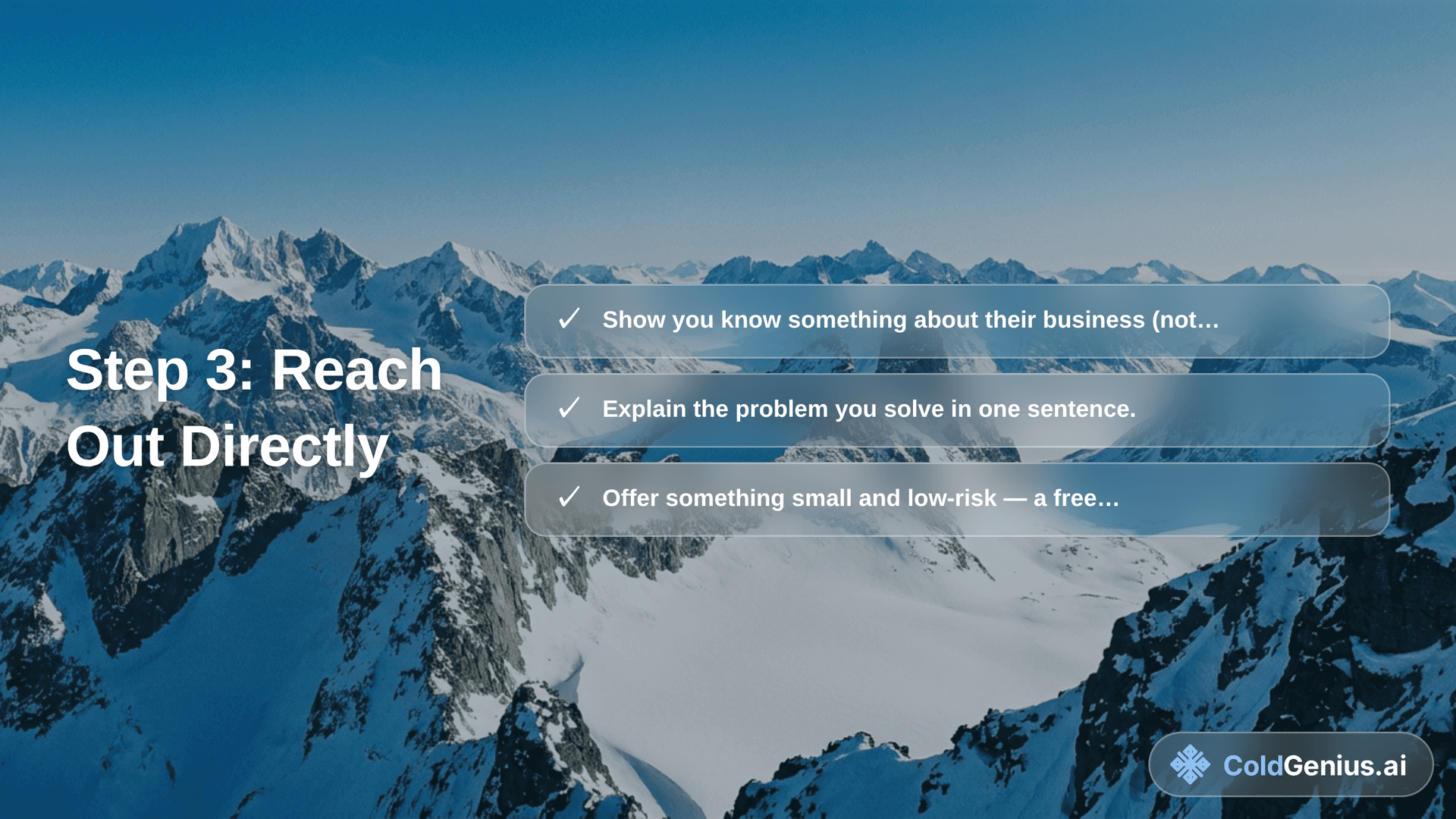 Step 3: Reach Out Directly