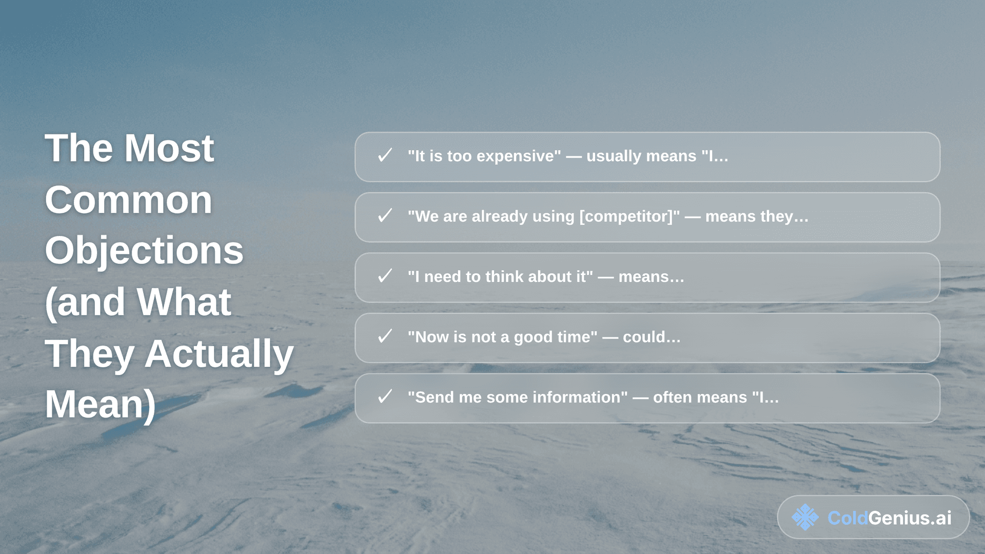 The Most Common Objections (and What They Actually Mean)
