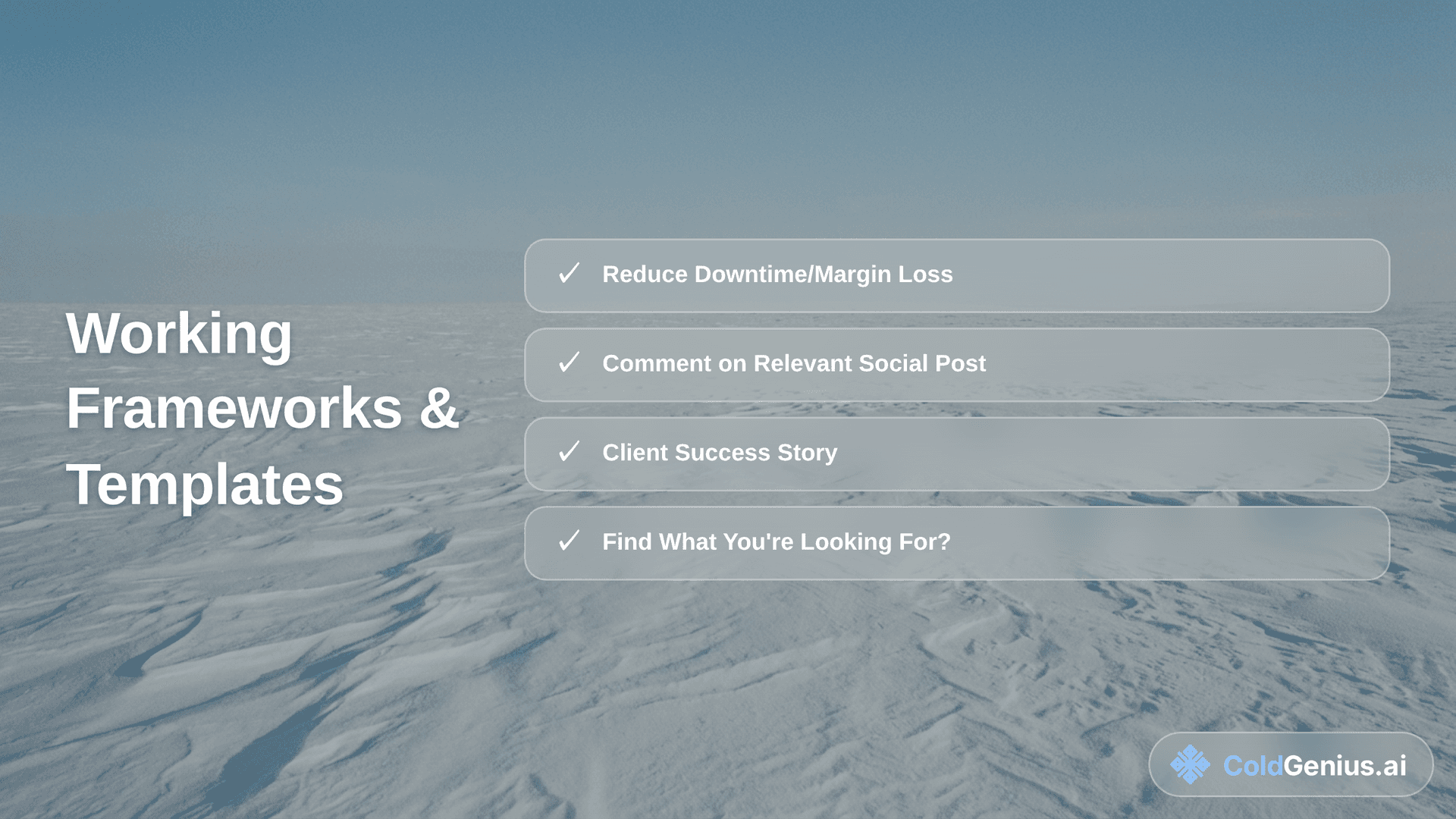 Frameworks & Templates That Work