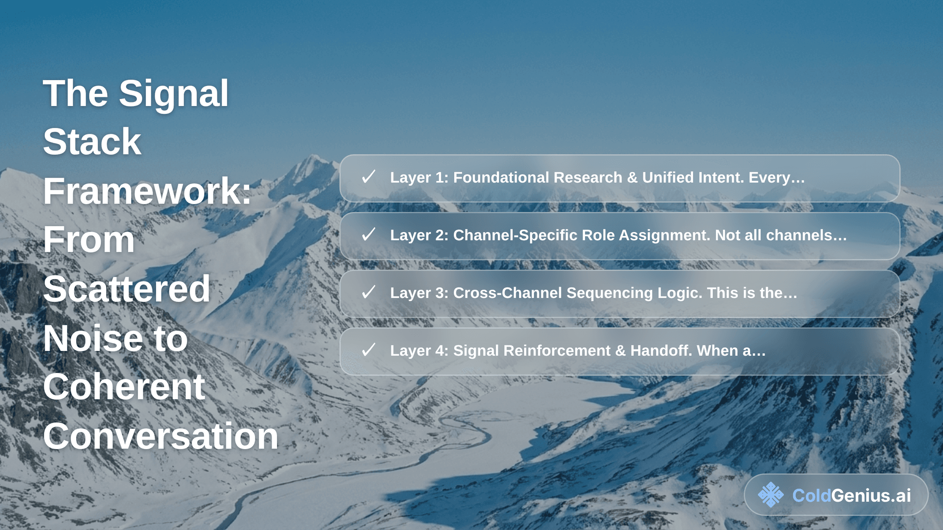 The Signal Stack Framework: From Scattered Noise to Coherent Conversation