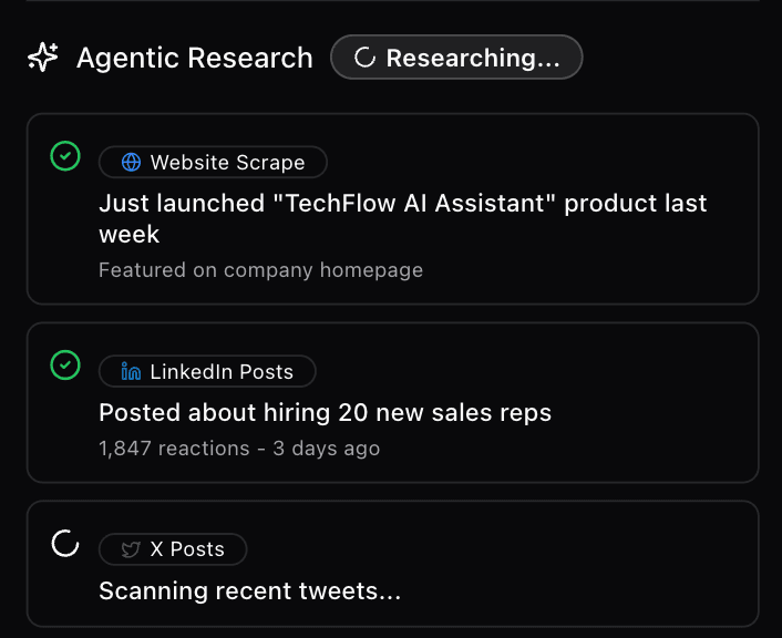 AI Research mobile interface