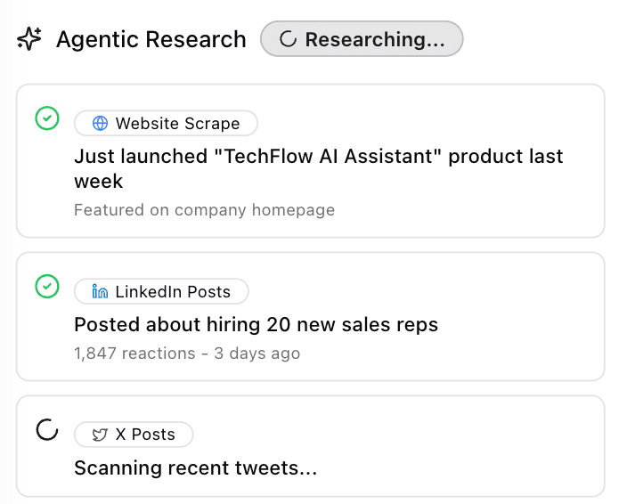 AI Research mobile interface